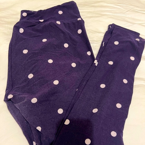 TC LuLaRoe Leggings Tall & Curvy Polka dot - Picture 1 of 1